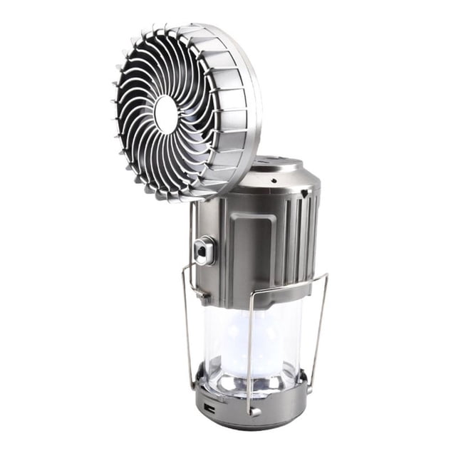 Feltree 6-in-1 Solar Rechargeable Camping Lantern with Cooling Fan, Bluetooth Speaker & LED Light Outdoor Portable Weatherproof Gear