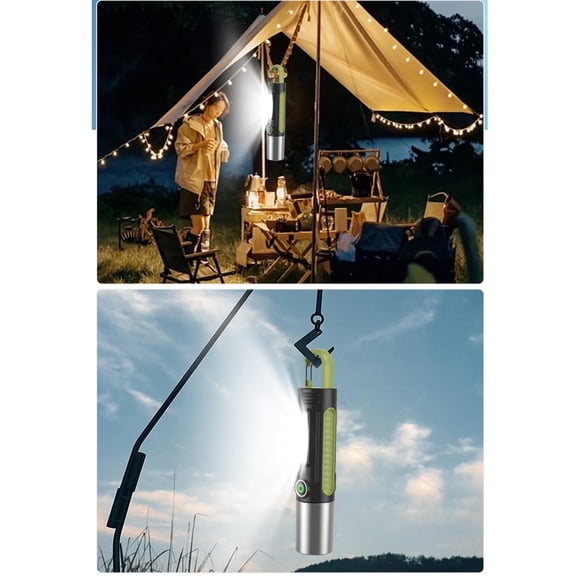 Sentmoon Lampe de Poche Lampe de Poche à Haut Lumens Rechargeable Lampe de Poche Télescopique Lumière Puissante Recharge Longue Portée Lumineuse Extérieur Camping USB Portable Éclairage Multifonction