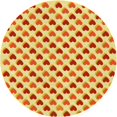 thumbnail image 1 of Ahgly Company Tapis Rond Lavable en Machine Intérieur Transitionnel Orange Rouge Orange, 5 Pieds Rond, 1 of 7