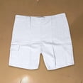 thumbnail image 4 of EOYWHK Cotton Linen Shorts for Men Straight Leg Shorts Soft Comfy Solid Color Sleepwear Bottom, 4 of 4
