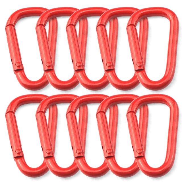 10 Pcs Mousquetons en Forme d'Anneau en Alliage d'Aluminium pour Extérieur