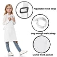 thumbnail image 3 of TOPTIE Kids Aprons with Pocket & Adjustable Strap, Child Chef Bib Apron for Kitchen Cooking Baking Painting-White-L, 3 of 8
