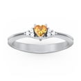 thumbnail image 2 of Bague Cœur avec Pierre de Naissance et Accents sur l'Épaule - Citrine (Novembre), 2 of 4