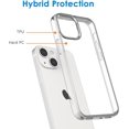 thumbnail image 3 of AmPm Case for iPhone 13 Mini 5.4-Inch, Non-Yellowing Shockproof Phone Bumper Cover, Anti-Scratch Clear Back (Clear), 3 of 6