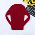 thumbnail image 2 of Birdeem Toddler Kids Baby Girls Ribbed Knit Sweater Soft Solid Warm Sweater Pullover, 2 of 8