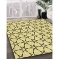 thumbnail image 3 of Ahgly Company Tapis d'Intérieur Lavable en Machine Carré Transitionnel Jaune Soleil, 6 Pieds Carré, 3 of 7