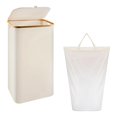thumbnail image 1 of Clothes Hamper Large Laundry Basket Foldable Inner Bag Tall Portable Storage Basket Bins Laundry Hamper for Living Room Dorm Beige, 1 of 8