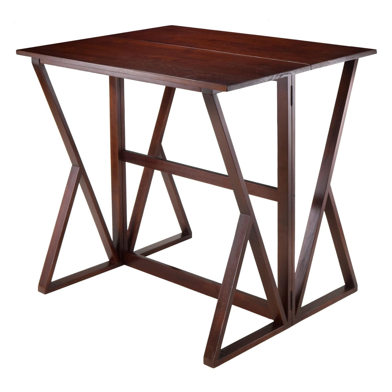 Table haute à abattant 3 pièces Harrington, 2 tabourets ronds à siège rembourré de Winsome, 24 po - 94302