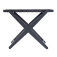 thumbnail image 2 of Beaumont Lane Mid in Century 24"W Wood & Leather Luggage Rack in Gray, 2 of 5