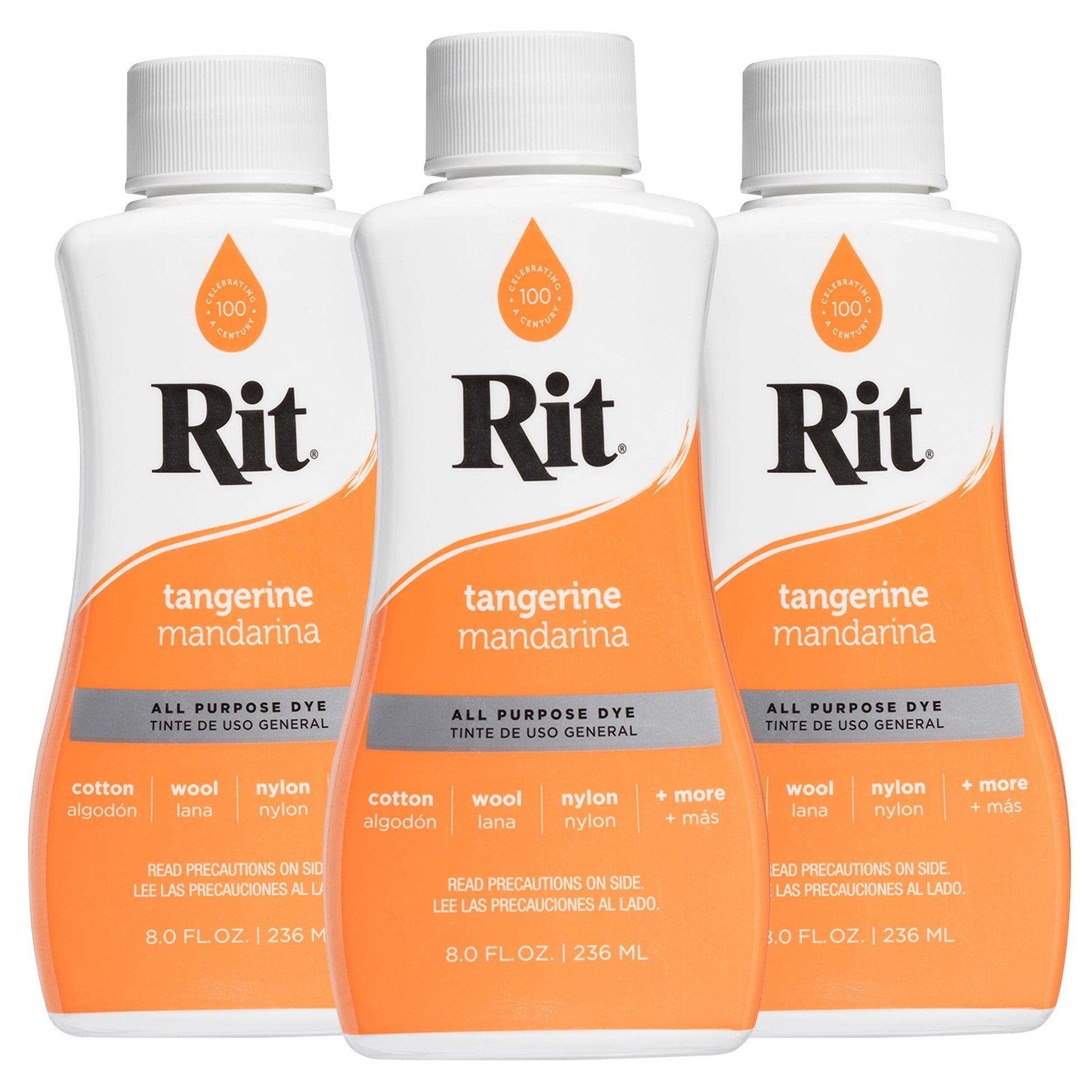 RIT All Purpose Liquid Dye, Tangerine, 236 mL (8 oz)
