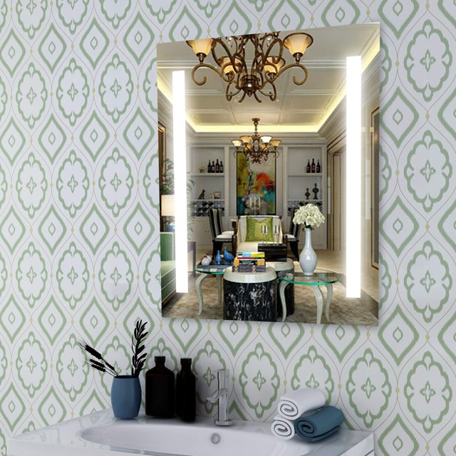 Vanity Art 24 in. Rectangular LED Wall Mirror with Rock Switch