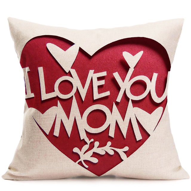 Coofit Taie d'oreiller décoratif Jeté Housse de coussin décoratif pour la fête des mères