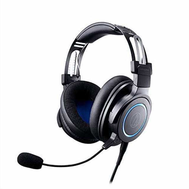 Audio-Technica ATH-G1 Premium Gaming Headset with 45 mm drivers for studio-quality sound, detachable boom microphone for clear communication, and 3.5 mm wired connection. Ideal for PS4, Xbox One, laptops, PCs, PS5, and Xbox Series X. Features a 2.0 m cable with inline volume and mute controls for gaming convenience.