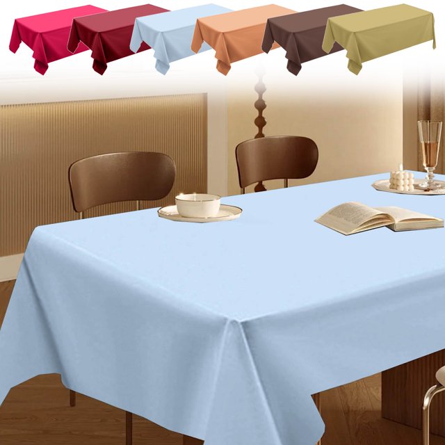 sdhkgrrt under $5 6Pcs Disposable Tablecloth, Large Plastic Rectangle Table Cover,137x183cm Disposable Tablecloth,Wipe Clean Party Tablecloth Covers,Heavy Duty Plastic Table Protection
