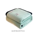 thumbnail image 2 of Matoen12 Solid Color Flannel Blankets for All Season, Polyester Soft Throw Blanket Lightweight Air Conditioning Quilt for Nap Sleep, Modern Style Home Decor Ideal for Gift, 40"x55", 1PC, Light Green, 2 of 8
