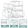 thumbnail image 4 of Sorbus Medium Clear Stackable Storage Drawers, Plastic Storage Drawers with Handles for Laundry Room, Office, Closet, Desk, Home, Kitchen, Pantry, Bathroom, Room, Organization and Storage (2 Pack), 4 of 8