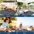thumbnail image 4 of Geometric Outdoor Rug - Washable, UV & Weather Resistant, Easy Clean, Portable, Non-Slip, All-Weather - 8x10ft, Black Grey - USA Spec, 4 of 8