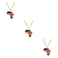 thumbnail image 4 of Baohd à la Mode Déclaration Pièce Collier avec Afrique Carte Pendentif Léger Kenya 3Set, 4 of 6