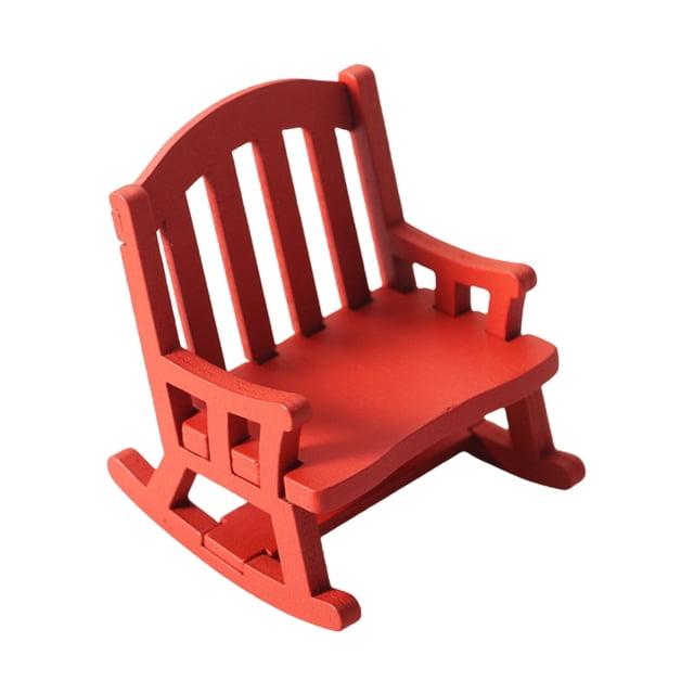 Vintage Christmas Decorations,Christmas Mini European Wooden Vintage Rocking Chair Small Cloth Doll Miniature Furniture Chair Props Pendant Model,Mini Christmas Ornaments