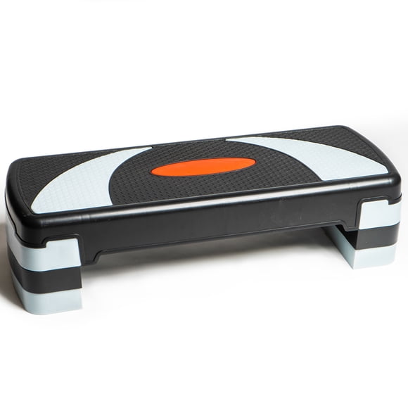 PRISP Stepper Aérobique Ajustable 78 cm, Plateforme de Pas d'Exercice à 3 Niveaux (4 Pieds'/6 Pieds'/8 Pieds') pour l'Entraînement à Domicile et la Mise en Forme