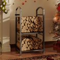 thumbnail image 2 of EastVita 30 Inch High Firewood Rack Outdoor, Indoor Log Storage Organizer, Silver, 2 of 8