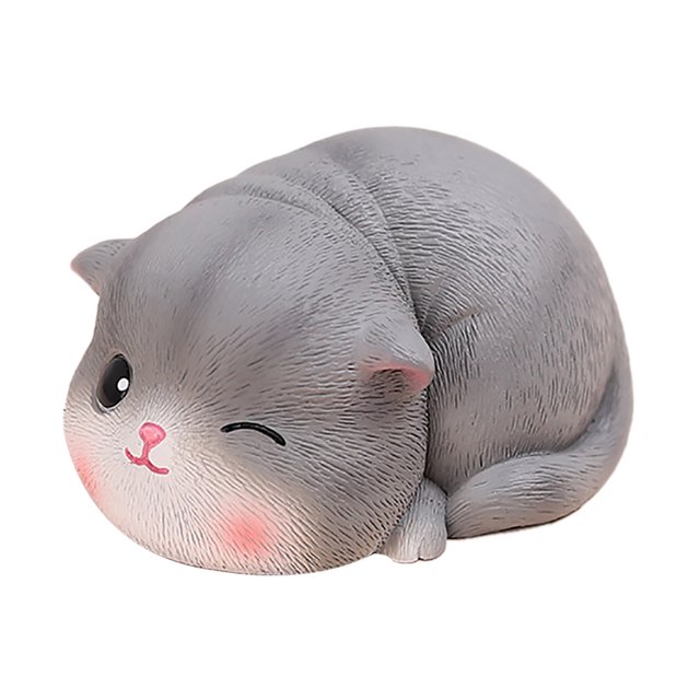 Coofit Mini Ornament Creative Lovely Cat Decorative Resin Ornament Tabletop Ornament