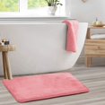 thumbnail image 1 of Clara Clark Bath Mat Set \u2013 Memory Foam Bath Mat - Soft Bathroom Rug - Non Slip and Super Absorbent - Fast Drying Machine Washable Bath Mat Set of 2 - Coral Pink - Large Size 20\u201d x 32\u201d, 1 of 8