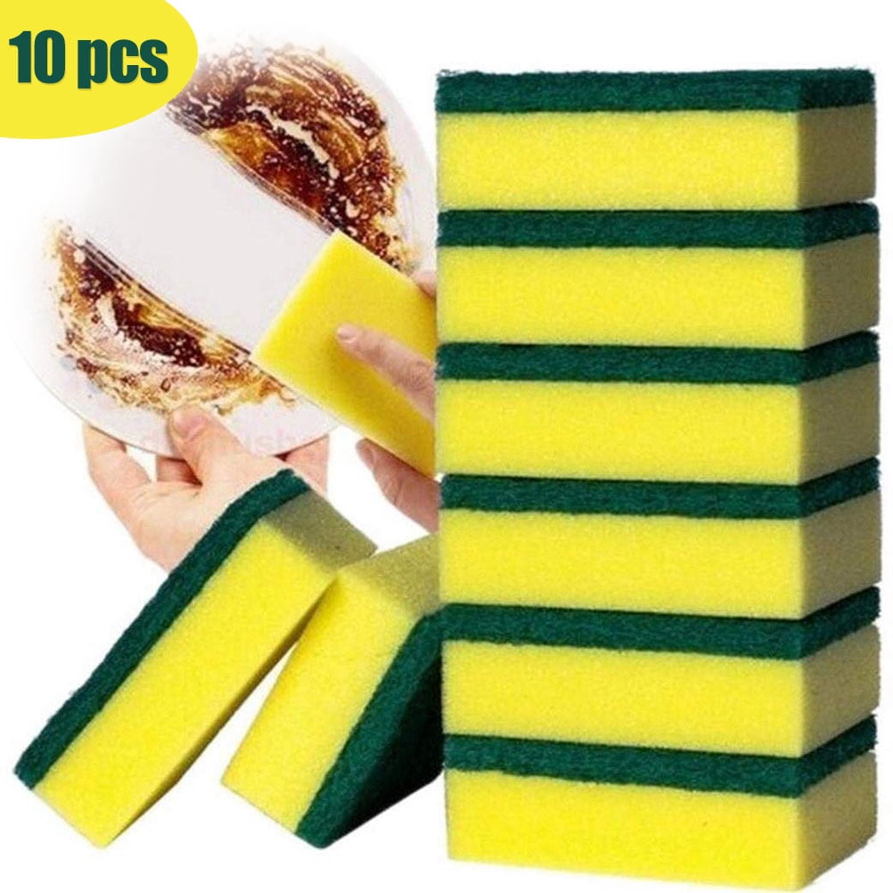 Cleaning Sponges For Dishes Non Scratch Scrub Sponge 10Pcs Non Scratch Scrub Sponge Super Absorbent Multi Use Cleaning Sponges For Kitchen Dishes
