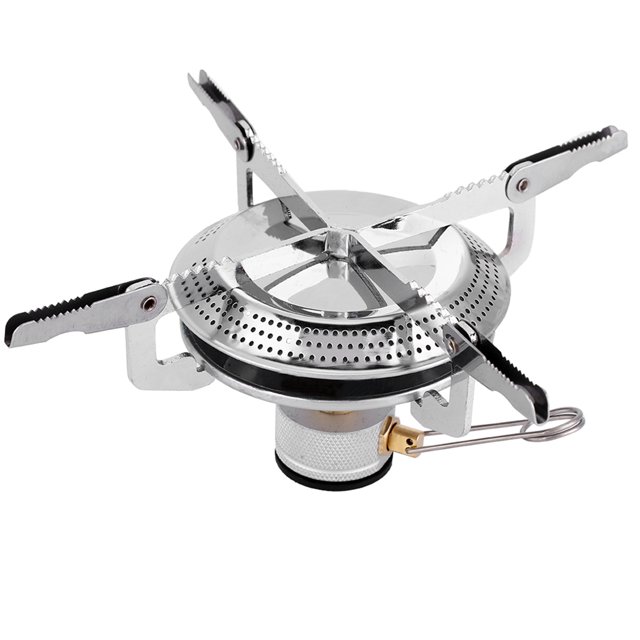 Narguilé, Accessoires de Narguilé, Mini Réchauds de Camping Portatifs Pliants Réchaud à Gaz d'Extérieur Portatif Cuiseur de Pique-Nique. un Réchaud de Camping compact en Acier Inoxydable avec une Conception Pliable, Doté d'Un Bouton de Puissance Réglable et d'Un Brûleur Perforé pour une Répartition Uniforme de la Chaleur. Léger et durable, Il Convient aux Activités de Plein Air comme le Camping et les Pique-Niques. le Réchaud Mesure Environ 115 x 115 x 35 mm Lorsqu'il Est Plié et 175 mm de Diamètre Lorsqu'il Est Allongé.