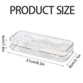 thumbnail image 3 of Clearance! School Supplies Lzobxe Pencil Case Double Pencils Box Clear Stationery Box with 4 Removable Ruler Dividing Spacers Multi Home Utility Box for Pencils Erasers Clips One Size Clear, 3 of 6