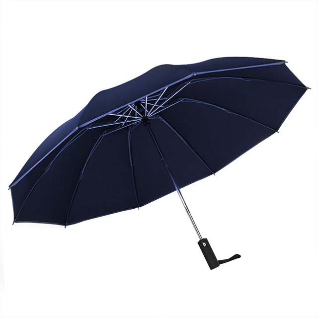 Summer Savings Clearance! EINCcm Compact Umbrella Compact Travel Umbrella Windproof Waterproof Stick Umbrella UV Protection Golf Umbrella 10 Rib Steel Umbrella Stand, Navy