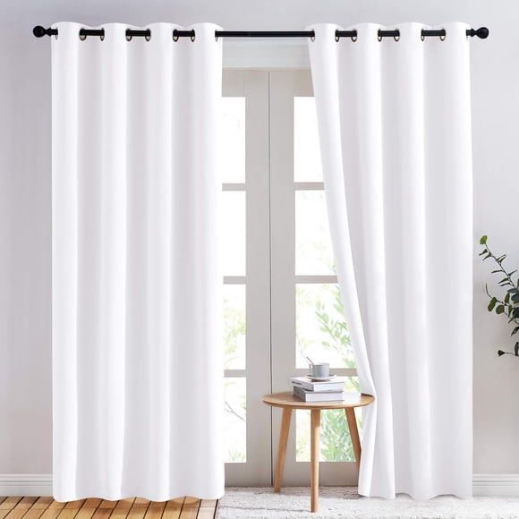 NICETOWN Blackout Curtains 2 Panels - Curtains 84 Inch Long,Room Darkening Grommet Curtains for Bedroom Living Room Windows (52 b