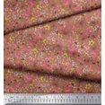thumbnail image 2 of Soimoi Rayon Fabric Leaves,Butterfly & Flower Floral Print Fabric by Yard 42 Inch Wide, 2 of 3