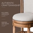 thumbnail image 4 of Maven Lane Pullman Counter Stool, Weathered Oak Finish w/ Sand Color Fabric Upholstery, 4 of 6