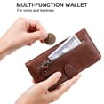 thumbnail image 2 of Case for Samsung Galaxy Note 10 Lite Zipper Pocket Wallet Leather Case Magnetic Closure Flip Cover - Brown, 2 of 5