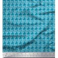 thumbnail image 1 of Soimoi Velvet Fabric Stencil Floral Fabric Prints by Yard 58 Inch Wide, 1 of 3