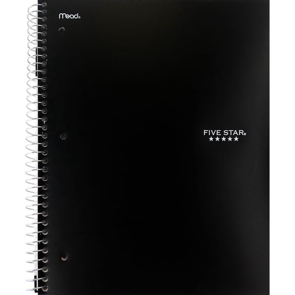 Five Star® 1 Subject 11" Black Notebook