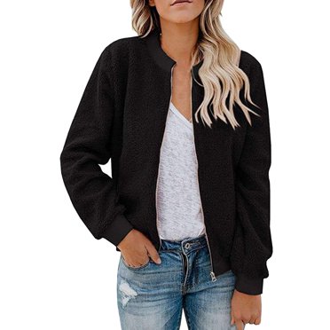 Amzcrzy Fleece Jacket Women's Solid Color Fashionable Velvet Sweater Long Sleeved Hooded Casual Jacket/Jacket Long Sleeved Hooded Casual Jacket/Jacket Jackets for Women Womens Long Sleeve Tops
