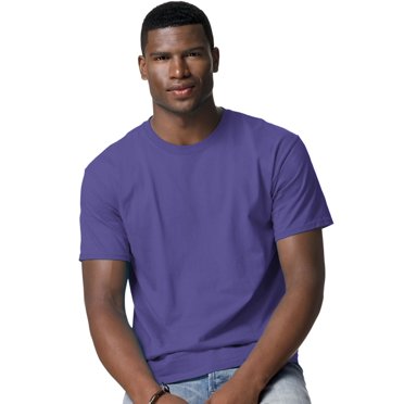 Hanes T-Shirt pour Hommes Sans Étiquette - Meilleur Vendeur, TG, Violet