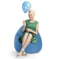 thumbnail image 2 of Fauteuil poire Gouchee Home Easy bleu – Tissu microfibre polyester doux avec rembourrage en billes de polystyrène, adapté aux adultes et aux adolescents, siège léger et portable pour dortoir ou salon, 2 of 8