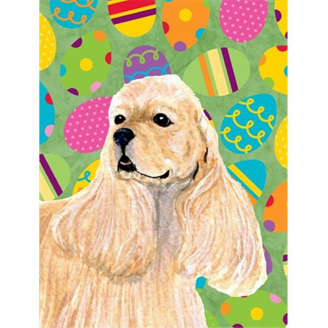 Carolines Treasures SS4867CHF 28 x 40 In. Cocker Spaniel Easter Eggstravaganza Flag Canvas- House Size