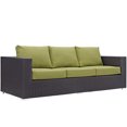 thumbnail image 2 of Modway Convene Outdoor Patio Furniture Sofa, Espresso, 2 of 5