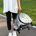 thumbnail image 4 of Pet Trolley Case Clear Ventilation Holes Silent Wheels Convenient Portable Cats Dogs Backpack for Travel, 4 of 5