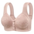 thumbnail image 1 of VEKDONE Woman's Lace Fashion Thin Style Ventilate Front Buckle Bra Without Steel Rim Gray 44/100BC, 1 of 5