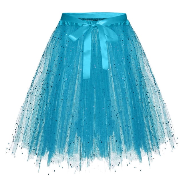 XDZJLR Jupe pour Filles Femmes Mode Couleur Unie Lacets Nœud Bouffant Performance Fait Main