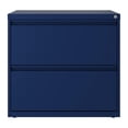 thumbnail image 3 of Hirsh 30 inch W 2 Drawer Metal Lateral 101 File Cabinet Navy, 3 of 6