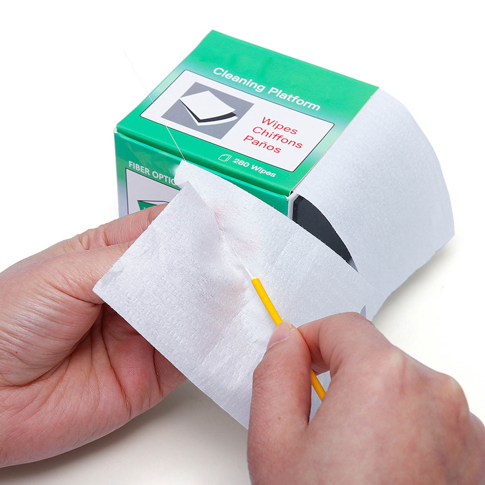 Fiber Optic Wipe, Fiber Optic Cleaning Wipe Wide Application 220 Sheets Portable Easy Tearing  for Machine