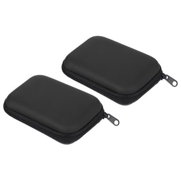 Unique Bargains Étui à Fléchettes, Lot de 2 Rangement de Transport pour Fléchettes en EVA avec Poches en Maille, Noir
