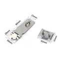 thumbnail image 4 of MIANGASTORE 2Pcs 4 Inches Padlock Hasp Door Clasp Hasp Lock Latch Stainless Steel Lock for Fastening Gate Cabinet Door (Silver), 4 of 7