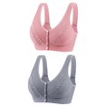 thumbnail image 1 of Timegard Womens 2pc Bras Wireless Breathable High Support Front Closure Button Comfort Everyday Bras, 1 of 2